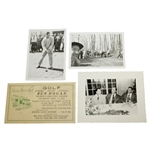 Ben Hogan Original Pictures and Postcard From 1948 Country Club of York Exhibition