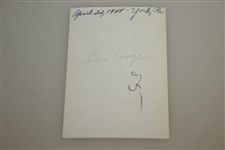Ben Hogan Original Pictures and Postcard From 1948 Country Club of York Exhibition