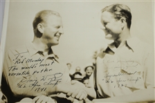 Craig Wood & Byron Nelson Signed & Inscribed w/ US Open Victories 8x10 Photo JSA ALOA