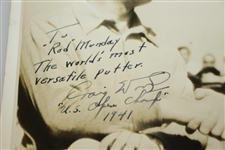 Craig Wood & Byron Nelson Signed & Inscribed w/ US Open Victories 8x10 Photo JSA ALOA