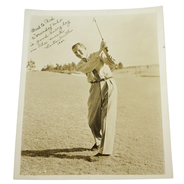 Horton Smith Signed & Inscribed 1941 8x10 Photo JSA ALOA