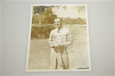 Ben Hogan Signed & Inscribed Period 8x10 Photo w/ Original 1948 3x5 JSA ALOA
