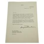 Dwight Eisenhower Signed Letterhead to Munday Explaining Donations to Club JSA ALOA