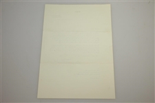 Dwight Eisenhower Signed Letterhead to Munday Explaining Donations to Club JSA ALOA