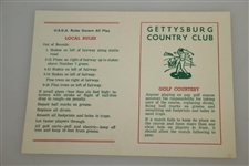 President Dwight Eisenhower Signed & Used Gettysburg CC Scorecard - 1962 JSA ALOA