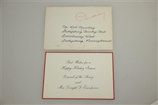 Dwight D. Eisenhower's 1962 Holiday Greetings Card to Rod Munday w/ Envelope 