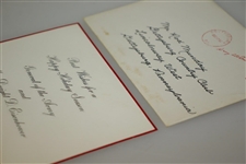 Dwight D. Eisenhower's 1962 Holiday Greetings Card to Rod Munday w/ Envelope 