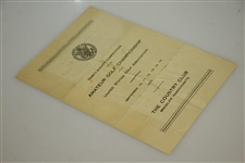 1934 US Amateur at The Country Club Brookline Itinerary - Lawson Little Little Slam Victory
