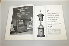 1949 US Amateur Championship at Oak Hill CC Program - Charles Coe Winner