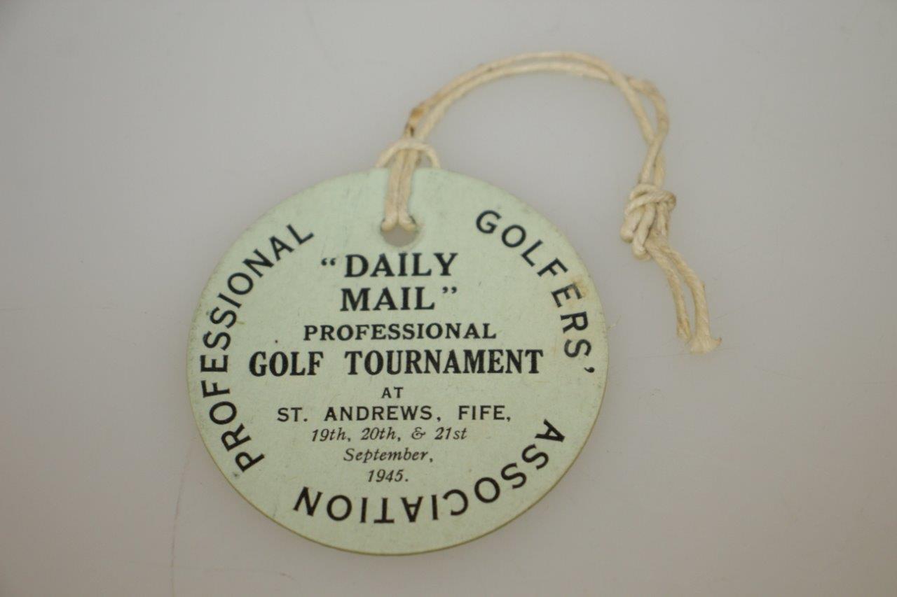Lot Detail 1945 PGA 'Daily Mail' Golf Tournament at St Andrews, Fife
