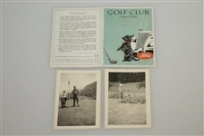 1945 Baden-Baden Golf Platz Course Map, Scorecard & Original Photos - WWII