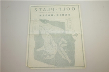 1945 Baden-Baden Golf Platz Course Map, Scorecard & Original Photos - WWII