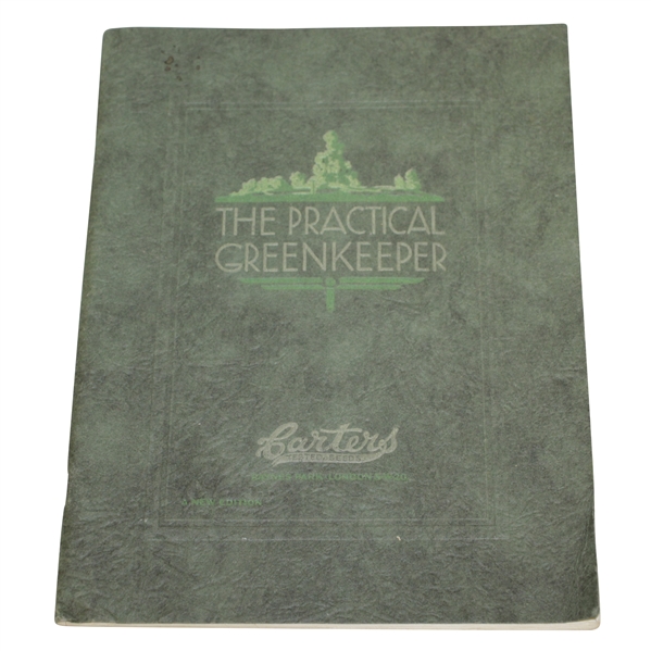 1936 The Practical Greenkeeper Book Carters Tested Seeds by Reg Beale