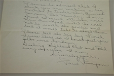 Paul Runyan Signed Augusta National Golf Club Letterhead Regarding Munday Dinner JSA ALOA