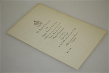 1940 Augusta National Golf Club Rod Munday Masters Player Tournament Invitation - 7th Year