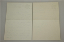 Ed Dudley's Handwritten 1957 Augusta National Stationary Letter to Rod Munday JSA ALOA