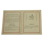 Vintage Augusta National Golf Club Scorecard w/ Stymie & Caddy Fee Listed