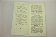 1946 US Open Contestant Packet w/ Souvenir Rules Booklet - Lloyd Mangrum Wins