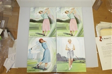 1960 MacGregor Staff Illustrations Set Incl. Demaret, Nelson & Armour - 20 Total