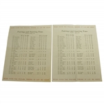 1946 Masters Tournament Saturday Pairing Sheets - Herman Keiser Win