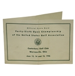 1946 US Open at Canterbury GC Official Scorecard - Lloyd Mangrum Winner