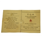 1942 PGA Championship at Seaview CC Qualifying Rd Scorecard - Craig Wood & Munday Scored