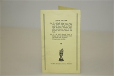 Rod Munday's 1936 Open Golf Tournament at Lookout Point Golf Course in Canada Scorecard