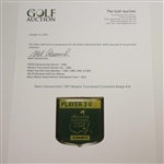 Mark Calcavecchia's 1987 Masters Tournament Contestant Badge #30