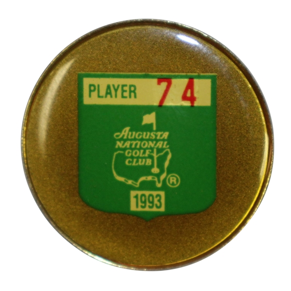 Mark Calcavecchias 1993 Masters Tournament Contestant Badge #74