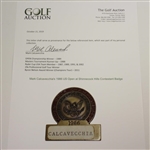 Mark Calcavecchia's 1986 US Open at Shinnecock Hills Contestant Badge