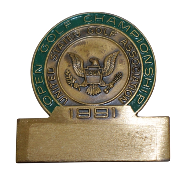 Mark Calcavecchias 1991 US Open at Hazeltine National Contestant Badge