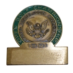 Mark Calcavecchias 1991 US Open at Hazeltine National Contestant Badge