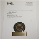Mark Calcavecchia's 1991 US Open at Hazeltine National Contestant Badge