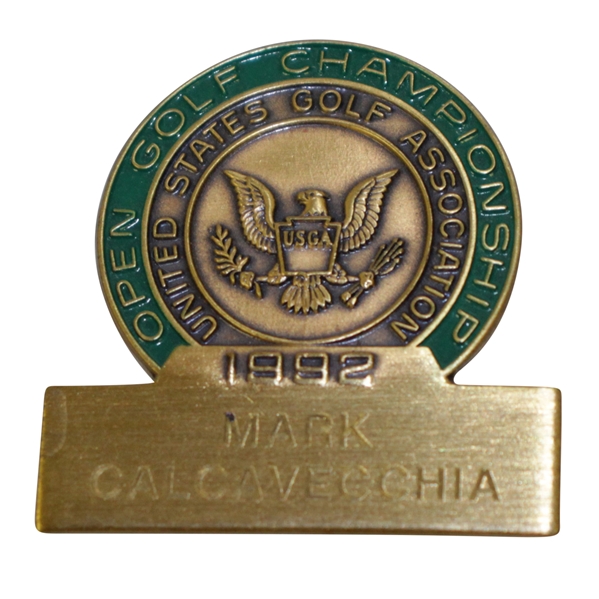Mark Calcavecchias 1992 US Open at Pebble Beach Contestant Badge