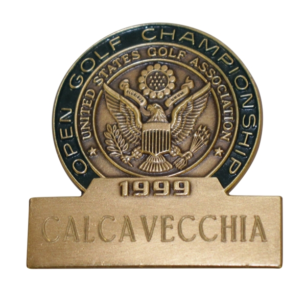 Mark Calcavecchias 1999 US Open at Pinehurst C.C. Contestant Badge