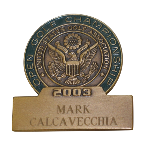 Mark Calcavecchias 2003 US Open at Olympia Fields Contestant Badge