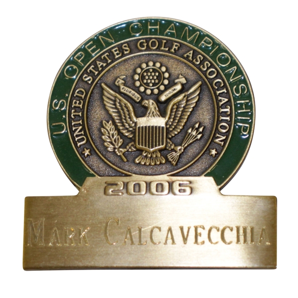 Mark Calcavecchias 2006 US Open at Winged Foot Contestant Badge
