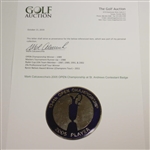 Mark Calcavecchia's 2005 OPEN Championship at St. Andrews Contestant Badge