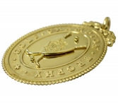 Gold OPEN Golf Champion Trophy Medal - 2015 OPEN Champion's Gift - Mark Calcavecchia Collection