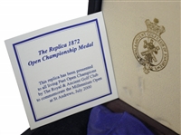 Gold 1872 OPEN Golf Champion Medal to Mark Calcavecchia - Past Champions Gift @ St. Andrews 2000