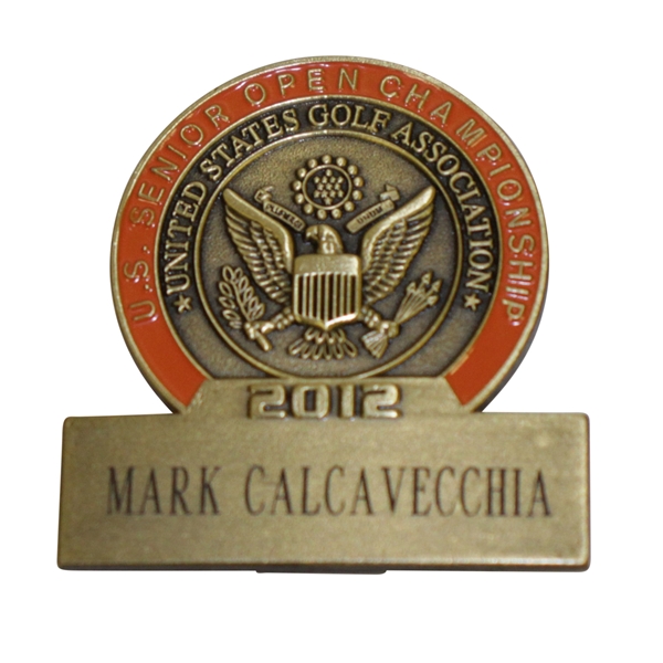 Mark Calcavecchias 2012 US Senior Open at Indianwood G&CC Contestant Badge