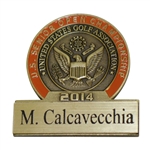 Mark Calcavecchias 2014 US Senior Open at Oak Tree National Contestant Badge