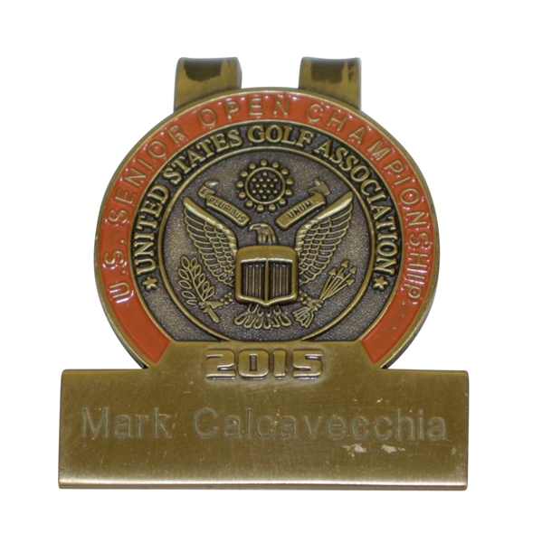 Mark Calcavecchias 2015 US Senior Open at Del Paso CC Contestant Badge