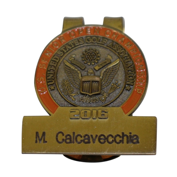 Mark Calcavecchias 2016 US Senior Open at Scioto CC Contestant Badge