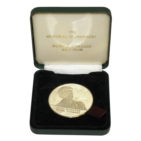 2001 Payne Stewart Memorial Tournament Honoree Medal in Case - Mark Calcavecchia Collection