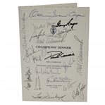 Mark Calcavecchias 2010 OPEN Champions Dinner Menu Signed by Past Winners JSA ALOA