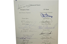 Mark Calcavecchia's 2002 Ryder Cup Dinner Menu Signed by Both Teams JSA ALOA