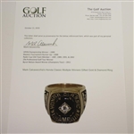 Mark Calcavecchia's Honda Classic  2 Time Multiple Winner Awarded Gold & Diamond Ring