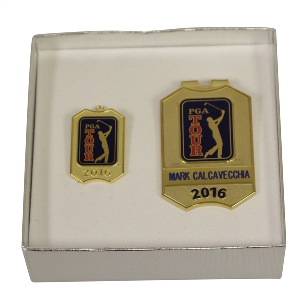 Mark Calcavecchias 2016 PGA Tour Money Clip & 2016 Pendant in Original Box