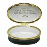 Mark Calcavecchia's 2001 Ryder Cup Halycyn Days Enamels Trinket Box Gifted by PGA of America